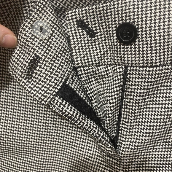Size 12 MICHAEL KORS Wide Leg Houndstooth Dress Pants - Picture 4 of 7